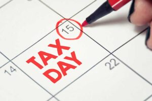 Tax Services Tax Day Calendar Image